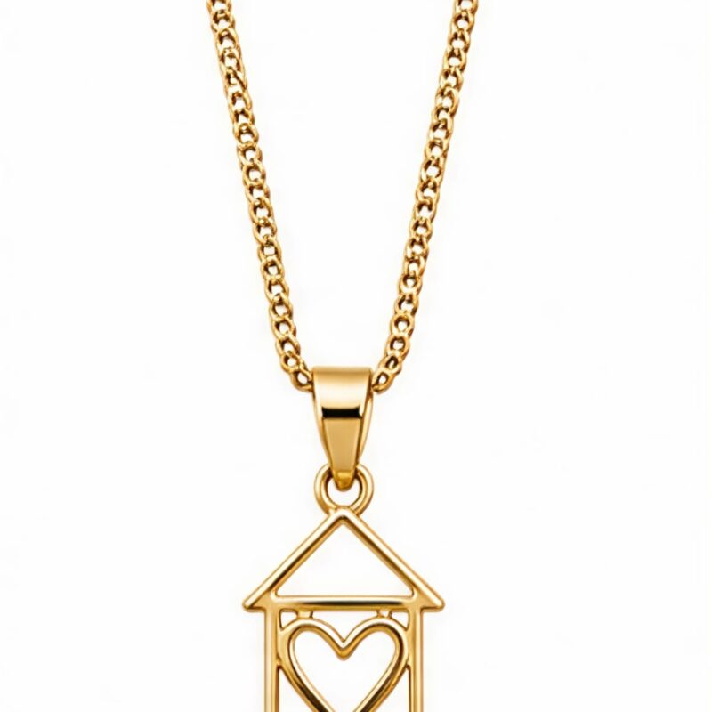 collar con dije de casita