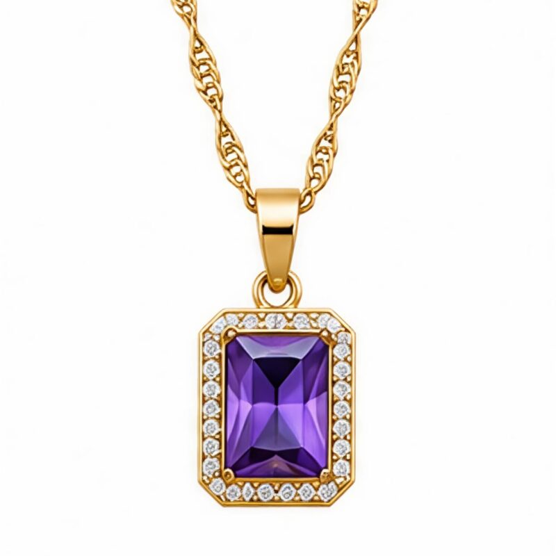 collar dije de gema